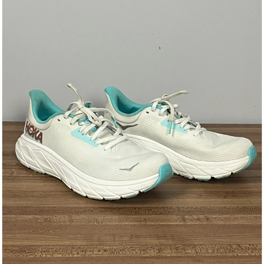 HOKA Arahi 7 Running Shoes Frost/Rose Gold White 1147851 FTRS Women's 9B
